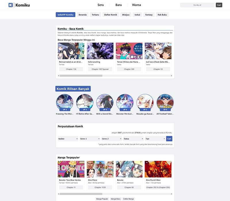 Komiku Homepage